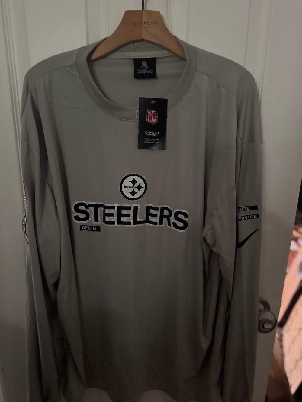 NFL Pittsburgh Steelers Long-Sleeve Team Shirt - Gray